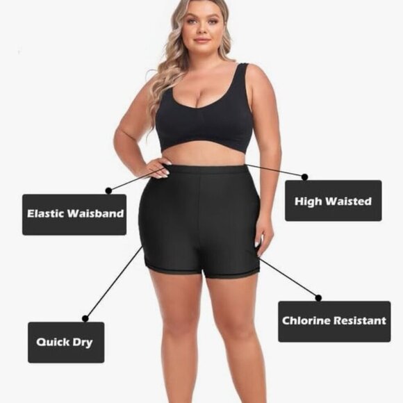 NEW INNO UPF50+ WOMEN'S PLUS SWIM SHORTS (Flaws) - Picture 2 of 13